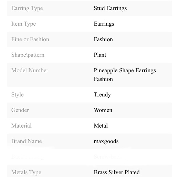 (Q3) 🦄5 for $35🦄 Silver Pineapple Earrings - Picture 4 of 4